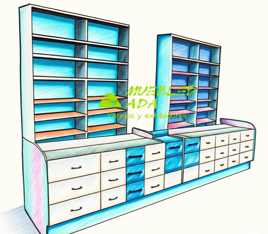 Muebles y Mostradores Para Farmacias y Otros Negocios en México